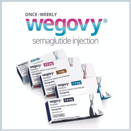 Wegovy semaglutide injection boxes for weekly weight loss treatment